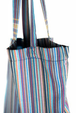 Maisha.Style Kikoy tote bag - stripey mixed blue