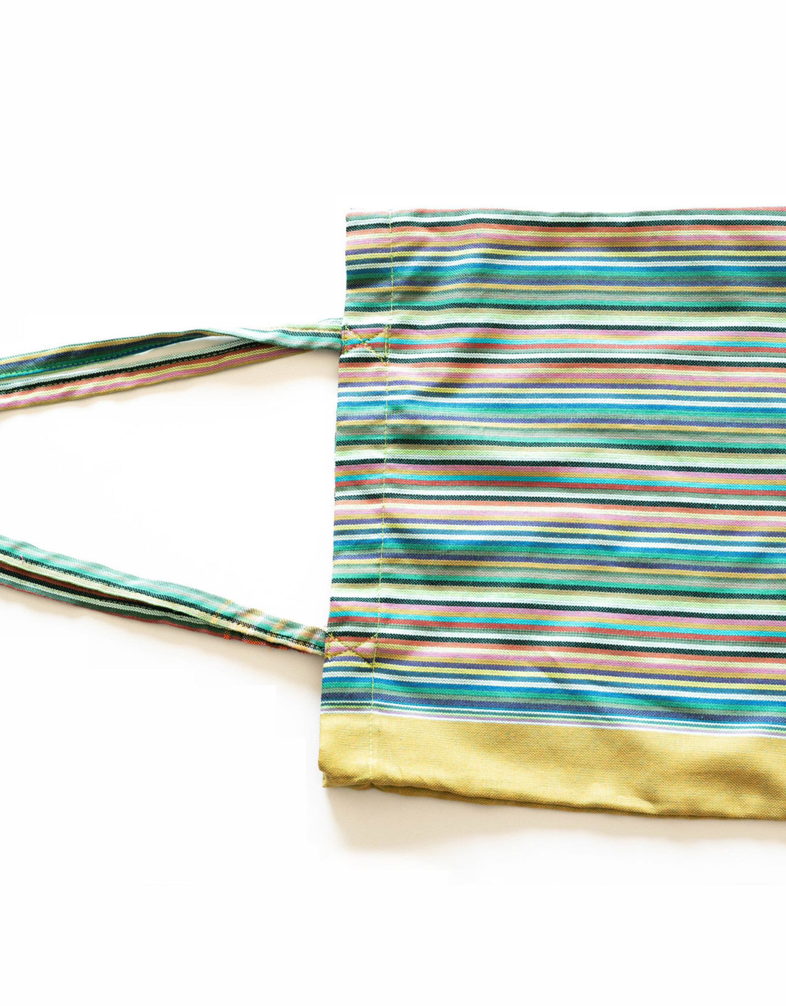 Maisha.Style Kikoy Tote bag - stripey mixed green