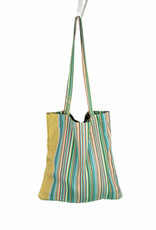 Maisha.Style Kikoy Tote bag - stripey mixed green