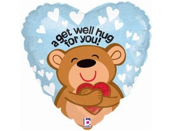 Get Well Big Hug Holographic - O18"/45cm