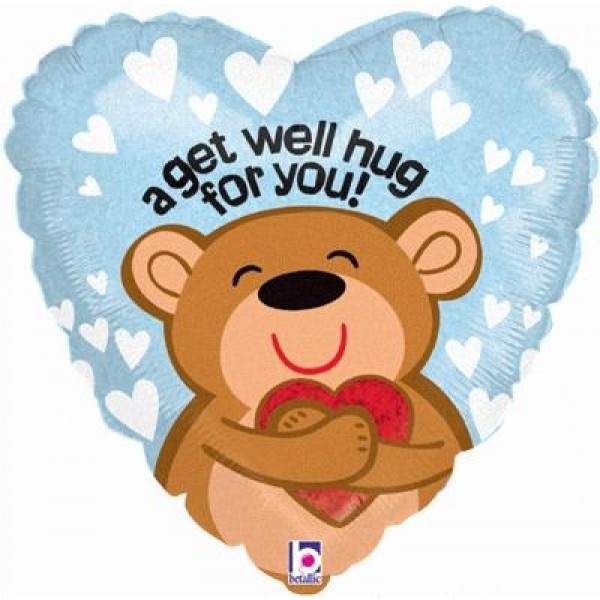Get Well Big Hug Holographic - O18"/45cm