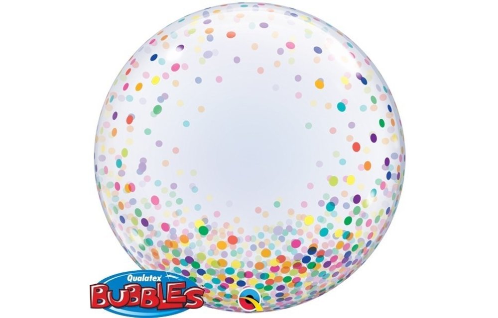 DECO BUBBLE - Confetti Colourful - 24 inch - Qualatex