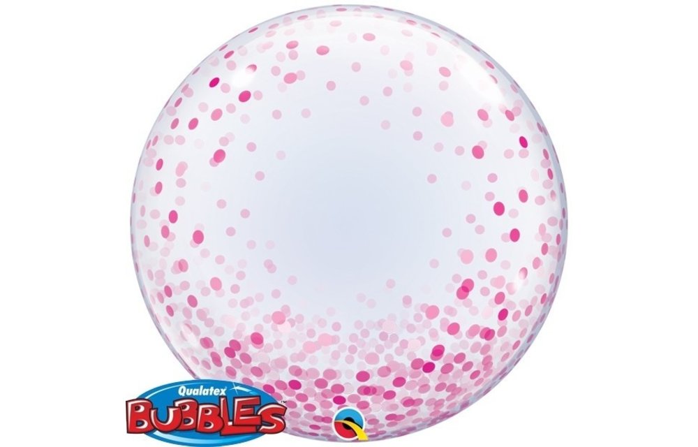 DECO BUBBLE - Confetti Pink - 24 inch - Qualatex