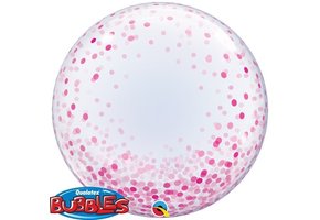DECO BUBBLE - Confetti Pink - 24 inch - Qualatex