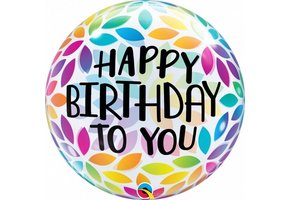 BUBBLE Happy Birthday To You Petals - 22 inch - Qualatex