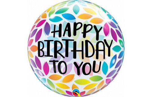 BUBBLE Happy Birthday To You Petals - 22 inch - Qualatex