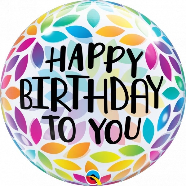 BUBBLE Happy Birthday To You Petals - 22 inch - Qualatex