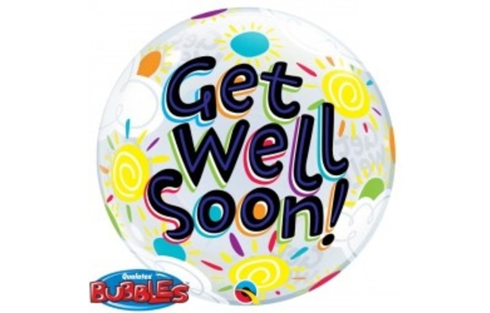 BUBBLE Get Well Soon Sunny day - 22 inch - Qualatex