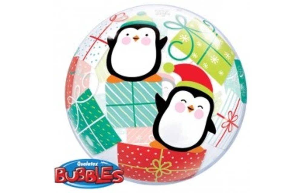 BUBBLE Penguins/Pinguin & Presents - 22 inch - Qualatex