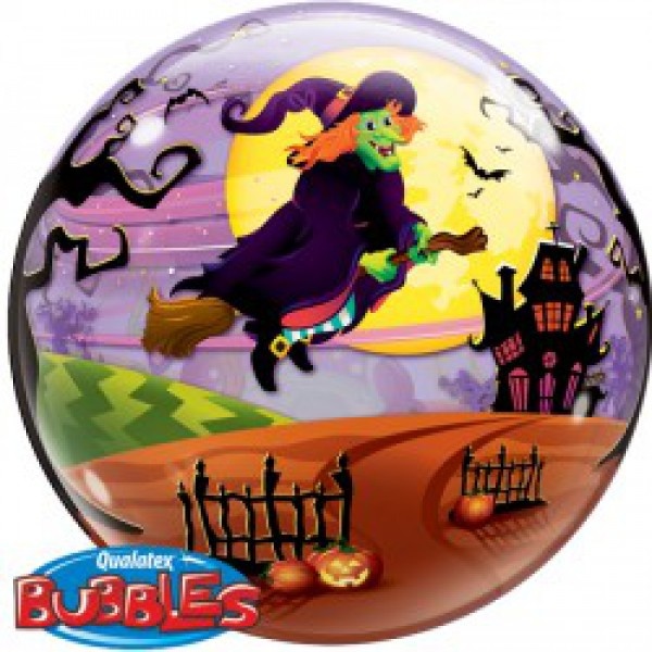 BUBBLE Flying Witch's Spooky Brew - 22 inch - Qualatex - SALE
