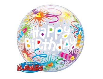 BUBBLE Birthday Lit Candles - 22"/56cm