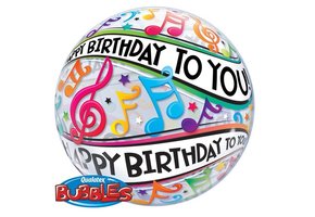 BUBBLE Happy Birthday To You Music Notes - 22"/56cm