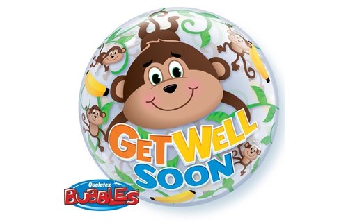 BUBBLE Get Well Monkeys - 22 inch - Qualatex
