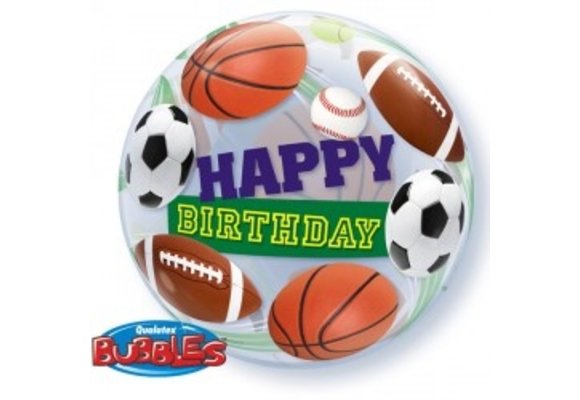 SALE > BUBBLE Birthday Sport Balls - 22 inch - Qualatex.