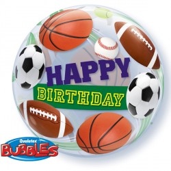BUBBLE Birthday Sport Balls - 22 inch - Qualatex