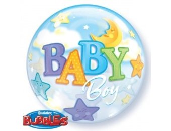 BUBBLE Baby Boy Moon & stars - 22"/56cm