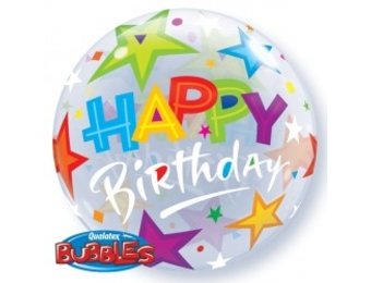BUBBLE Birthday Brilliant Stars - 22"/56cm