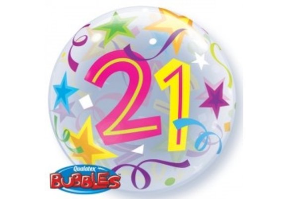 BUBBLE 21 Brilliant Stars - 22 inch - Qualatex