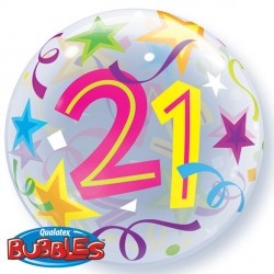 BUBBLE 21 Brilliant Stars - 22 inch - Qualatex