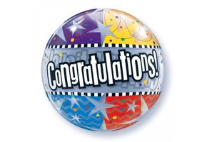 BUBBLE Congratulations! Stars- 22 inch - Qualatex