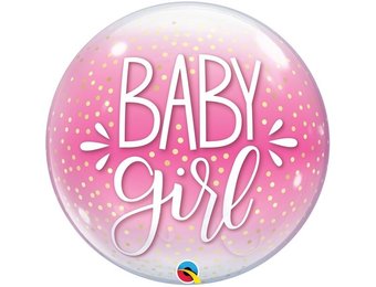 BUBBLE Baby Girl Pink & Confetti Dots - 22"/56cm