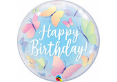 BUBBLE Birthday Soft Butterflies - 22 inch - Qualatex
