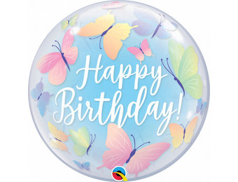 BUBBLE Birthday Soft Butterflies - 22"/56cm