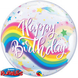 SALE > BUBBLE Birthday Rainbow Unicorns - 22"/56cm