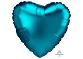 Heart - Satin Luxe - Aqua - 18 inch - Anagram