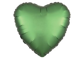 Heart - Satin Luxe - Emerald Green - 18 inch - Anagram