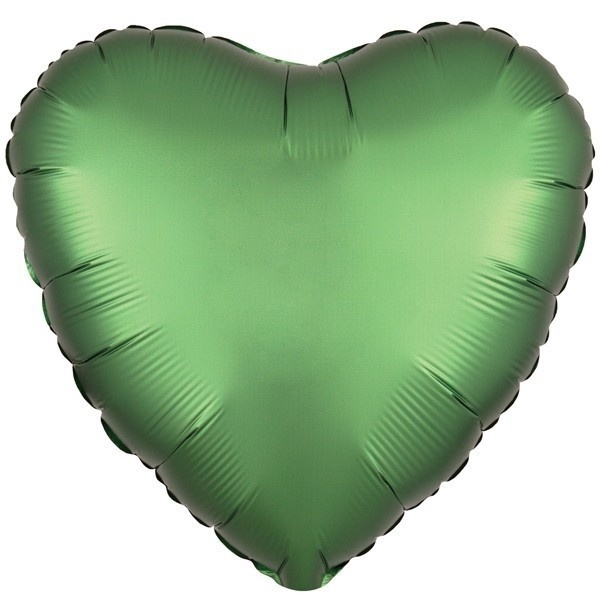 Heart - Satin Luxe Emerald Green - A18"/45cm
