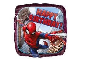 Spiderman - Happy Birthday Square - 18 inch - Anagram