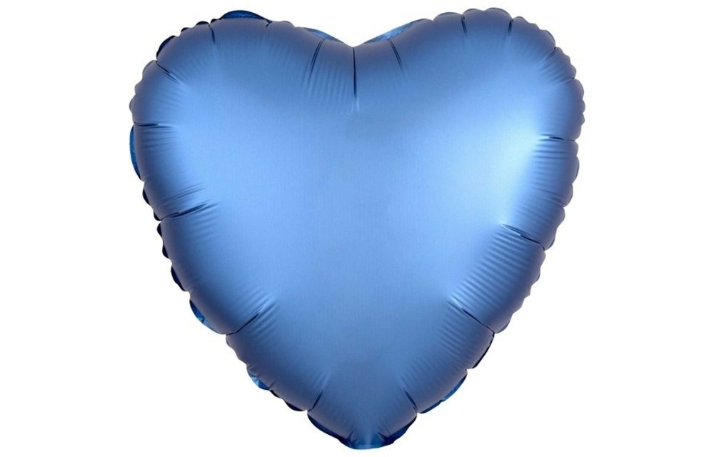 Heart - Satin Luxe Azure - 18 inch - Anagram