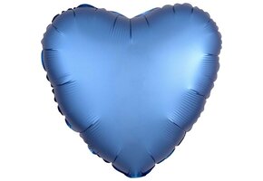 Heart - Satin Luxe Azure A18"/45cm