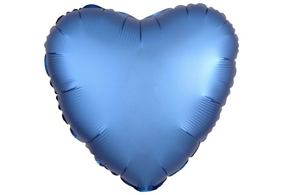 Heart - Satin Luxe Azure A18"/45cm