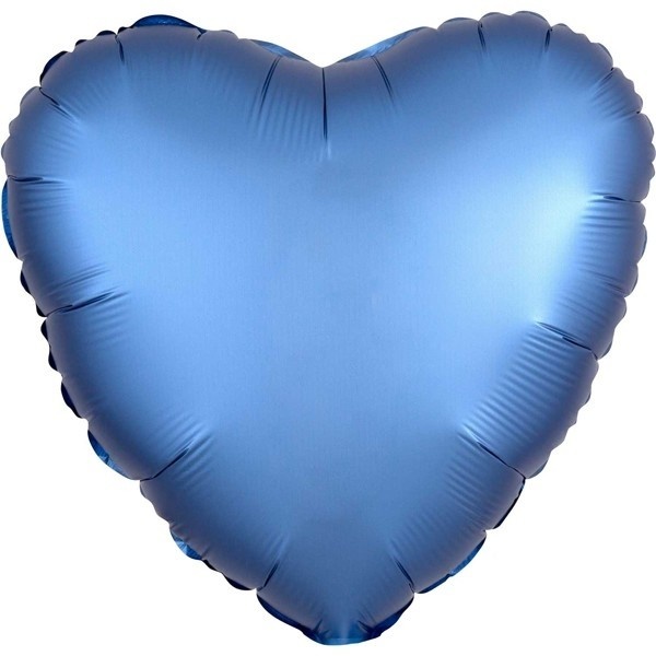 Heart - Satin Luxe Azure - 18 inch - Anagram