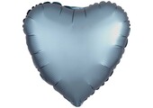 Heart - Satin Luxe - Steel Blue - 18 inch - Anagram