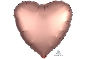 Heart - Satin Luxe Rose Copper A18"/45cm