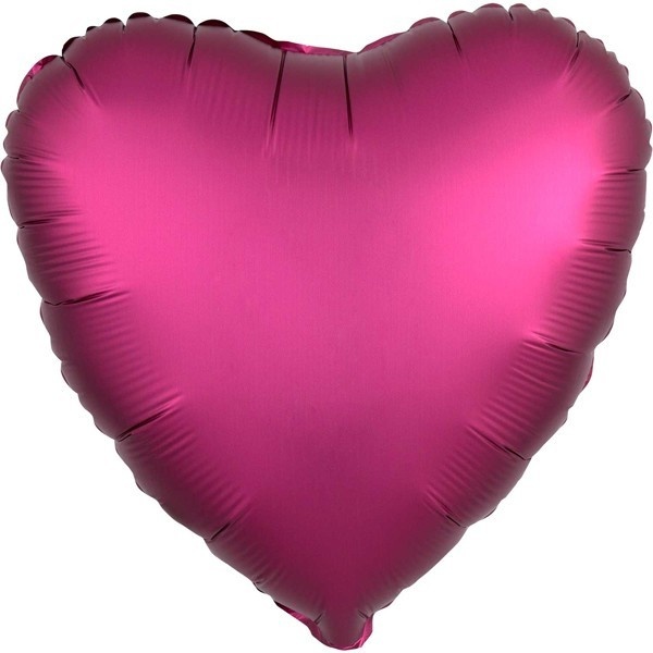Heart - Satin Luxe Pomegranate A18"/45cm