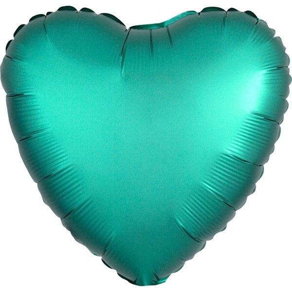 Heart - Satin Luxe Jade A18"/45cm