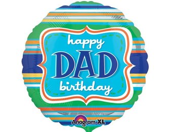 SALE > Birthday - Dad Stripes - 18 inch - Anagram