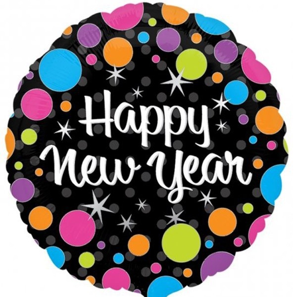 New Year Colourful Dots - 18 inch - Anagram
