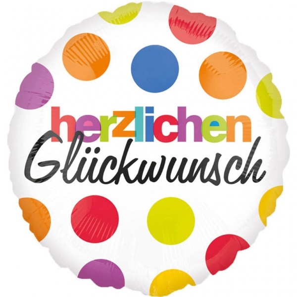 Herzlichen Gluckwunsch  - 18 inch - Anagram - SALE
