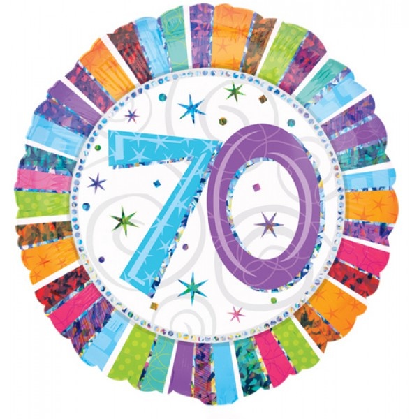 Radiant 70th Birthday - A18"/45cm