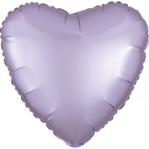 Heart - Satin Luxe Pastel Lilac A18"/45cm