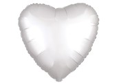 Heart - Satin Luxe White A18"/45cm