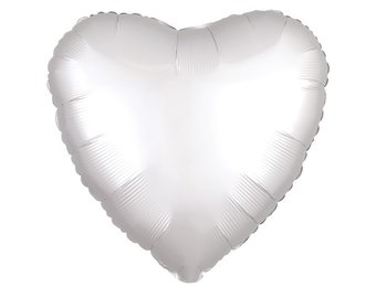 Heart - Satin Luxe White A18"/45cm