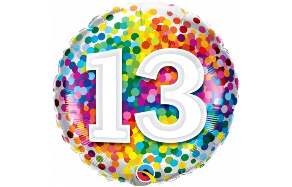 Rainbow Confetti - 13 - 18 inch - Qualatex