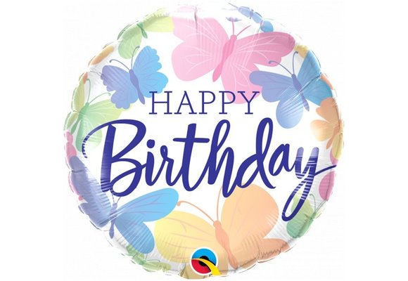 SALE > Birthday - Butterflies Beautiful - 18 inch - Qualatex