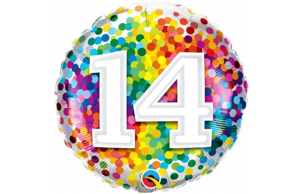 Rainbow Confetti - 14 - 18 inch - Qualatex